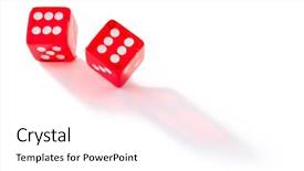  Presentation with white pigeon against the blue - Slide set enhanced with odd - two dices in motion background and a white colored foreground