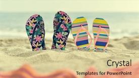  Presentation with colorful flower - Theme enhanced with two different pair of colorful background and a lemonade colored foreground