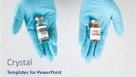  Presentation with covid - Presentation design consisting of two-different-variants-of-covid background and a sky blue colored foreground