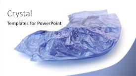  Presentation with plastic - Slide set consisting of two-disposable-medical-blue-plastic background and a white colored foreground
