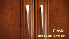  Presentation with furniture - Beautiful slides featuring two door - furniture handles backdrop and a tawny brown colored foreground