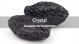  Presentation with set of dried herbs - Slides enhanced with two dried plums in closeup background and a  colored foreground