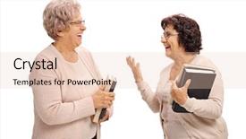  Presentation with underage drinking two teenagers having - Presentation design enhanced with two elderly women with books background and a lemonade colored foreground