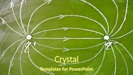  Presentation with interaction - Beautiful presentation theme featuring two electric charges interaction sketch backdrop and a tawny brown colored foreground