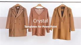  Presentation with brown - Theme with two-elegant-brown-coat background and a coral colored foreground