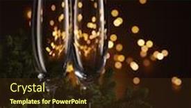  Presentation with led lights - Theme consisting of stemware - two empty glasses for champagne background and a wine colored foreground