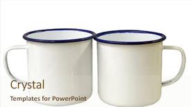  Presentation with enamel - Cool new theme with two-enamel-mugs-isolated backdrop and a sky blue colored foreground