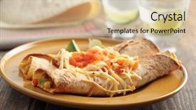  Presentation with sports table tennis two ping - Cool new theme with two enchiladas on a rustic backdrop and a  colored foreground