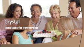  Presentation with families - Cool new presentation with two families celebrating a birthday backdrop and a tawny brown colored foreground