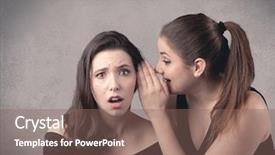  Presentation with fancy dress - PPT theme featuring two fancy dressed actress girls background and a  colored foreground