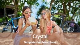  Presentation with underage drinking two teenagers having - PPT layouts consisting of two female russian tourists drinking background and a coral colored foreground