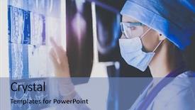  Presentation with women in media - Amazing presentation having human anatomy tomography - two female women medical doctors backdrop and a teal colored foreground