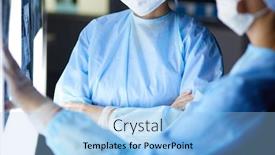  Presentation with medical - Beautiful PPT theme featuring two-female-women-medical-doctors backdrop and a light blue colored foreground