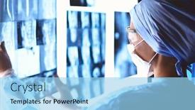  Presentation with medical - Audience pleasing slide set consisting of two-female-women-medical-doctors backdrop and a light blue colored foreground