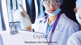  Presentation with women - PPT theme having two-female-women-medical-doctors background and a light blue colored foreground