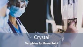  Presentation with medical - Slide deck consisting of two-female-women-medical-doctors background and a ocean colored foreground