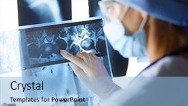  Presentation with women - PPT theme featuring two female women medical doctors background and a light blue colored foreground