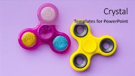  Presentation with about stress - Presentation theme consisting of two fidget finger spinner stress background and a  colored foreground