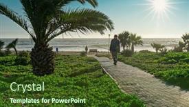  Presentation with gone fishing - Presentation design having two-fisherman-gone-fishing-passing background and a tawny brown colored foreground