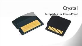  Presentation with flash - Slides consisting of two flash drive on white bacground background and a white colored foreground