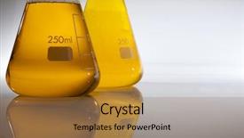  Presentation with flasks - Beautiful theme featuring two flasks with orange liquid backdrop and a red colored foreground