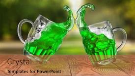  Presentation with alcoholic - Slides enhanced with two-flying-beer-mugs background and a red colored foreground