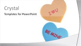  Presentation with foam - PPT theme featuring two-foam-hearts background and a  colored foreground