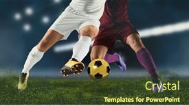  Presentation with sales action plan - PPT layouts consisting of two-football-player-man background and a tawny brown colored foreground