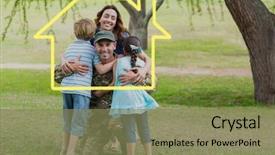  Presentation with family tree reunion - Colorful presentation theme enhanced with two forces - digital composition of family hugging backdrop and a violet colored foreground