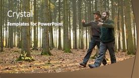 Presentation with control - PPT layouts with two-foresters-jointly-control background and a tawny brown colored foreground