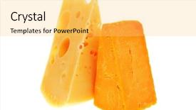  Presentation with yellow - Cool new slide deck with two french gourmet yellow cheeses backdrop and a  colored foreground