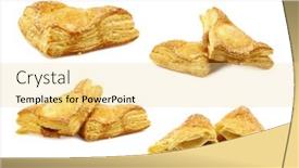  Presentation with apple - Colorful presentation theme enhanced with two-freshly-baked-crispy-apple backdrop and a blonde colored foreground