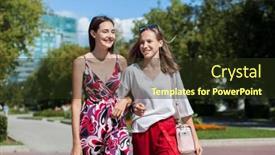  Presentation with teenagers - Presentation featuring two-funny-girlfriends-teenagers background and a tawny brown colored foreground