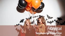  Presentation with funny - Presentation enhanced with two funny little girls dress background and a red colored foreground