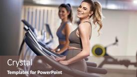  Presentation with friends - PPT layouts having two-girl-friends-working-out background and a violet colored foreground