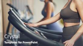  Presentation with friends - Slide set having two-girl-friends-working-out background and a tawny brown colored foreground