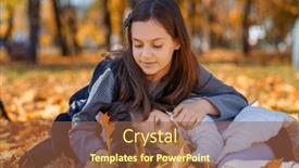  Presentation with maple - Theme having two-girls-are-sitting background and a tawny brown colored foreground