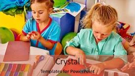  Presentation with mold - Slide set having two girls kids mold background and a  colored foreground