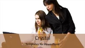  Presentation with sitting posture and computer ergonomics - Presentation theme featuring two girls sitting near computer background and a coral colored foreground