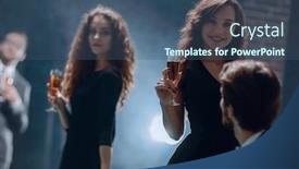  Presentation with casino - Presentation theme enhanced with two-glamorous-couples-have-fun background and a ocean colored foreground