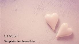  Presentation with soft colors - Cool new theme with two-glass-hearts-on-stone backdrop and a lemonade colored foreground