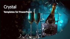  Presentation with fire ice - Cool new slides with two glasses buckets of ice backdrop and a black colored foreground