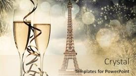  Presentation with two glasses of champagne - Amazing PPT layouts having two-glasses-of-champagne backdrop and a lemonade colored foreground