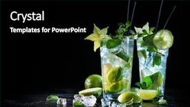  Presentation with cocktail - Presentation consisting of two glasses of mojito cocktail background and a black colored foreground