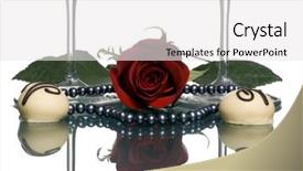  Presentation with black pearl - Slide set enhanced with two glasses of red wine background and a white colored foreground