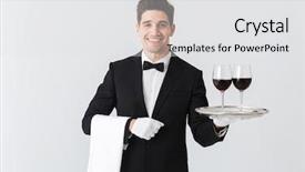  Presentation with red and gray - PPT theme enhanced with two glasses of red background and a light gray colored foreground