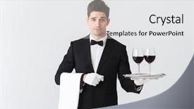  Presentation with red white grey - Amazing slide set having two glasses of red backdrop and a white colored foreground