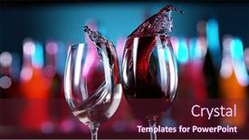  Presentation with wine - Colorful presentation theme enhanced with two-glasses-of-red backdrop and a wine colored foreground