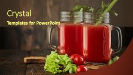  Presentation with tomato juice - Colorful presentation theme enhanced with two-glasses-with-fresh-tomato backdrop and a tawny brown colored foreground