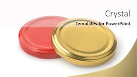  Presentation with red gold white - Slide deck consisting of two-gold-and-red-metal background and a white colored foreground